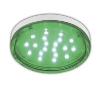Ecola GX53   LED color  4,4W Tablet 220V Green Зеленый прозрачное стекло 27x74 Solnechnogorsk
