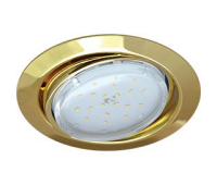 Ecola GX53 FT9073 светильник встраиваемый поворотный золото 40x120 Solnechnogorsk