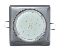 Ecola GX53 H4  Square светильник квадратный без рефл. Черный хром 107x41 Solnechnogorsk